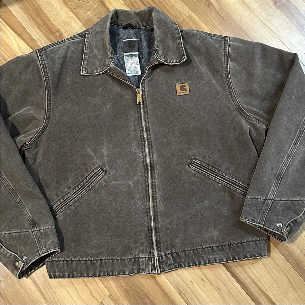 Vintage Y2K Carhartt J146 CHT “chestnut” blanket lined duck Detroit 2004